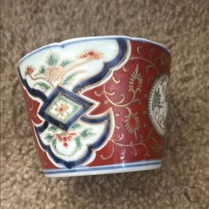 Elegant Red and Blue Decorative Bowl